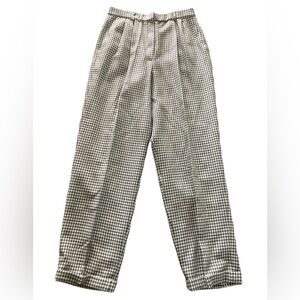 Pendleton Classic tan and white houndstooth lined wool blend pants, NWT Sz 14